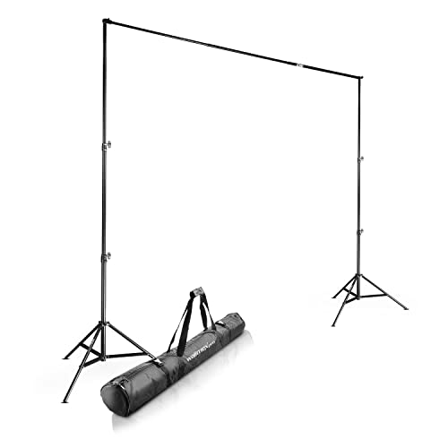 Walimex pro Hintergrundsystem XXL 190-465cm - extrem stabiles & großes Profi Hintergrund-Set für Studio & Mobil I für Fotografie Video & Green Screen I Papier Stoff Vinyl & Leinwände I Höhe bis 400cm von Walimex pro