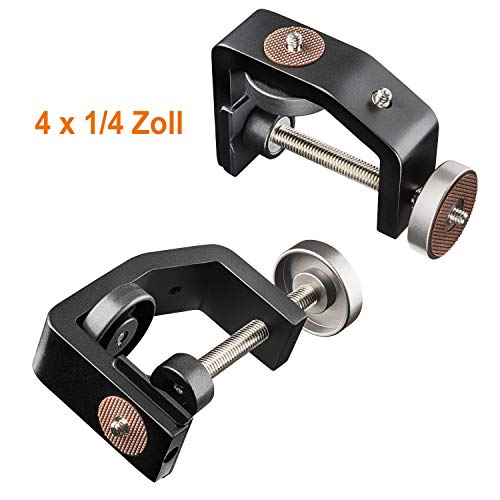 Walimex pro KX-25 Stativ Klemme mit Kugelkopf – Klemmstativ, Blitzklemme, Aluminium, ausziehbare Mittelsäule 12,5-20 cm, für Kamera, LED Leuchten, Halterung für Stativ, Rohr, Platte, Tisch Walimex pro KX-25 Stativ Klemme mit Kugelkopf – Klemmstativ, Blitzklemme, Aluminium, ausziehbare Mittelsäule 12,5-20 cm, für Kamera, LED Leuchten, Halterung für Stativ, Rohr, Platte, Tisch von Walimex pro