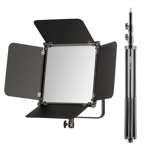 Walimex pro LED Niova 100-F Pro 100 W Bi-Color Flächenleuchte mit Lampenstativ, dimmbare Videoleuchte, Studioleuchte mit weichem Licht, Fotolicht mit Fernbedienung Walimex pro LED Niova 100-F Pro 100 W Bi-Color Flächenleuchte mit Lampenstativ, dimmbare Videoleuchte, Studioleuchte mit weichem Licht, Fotolicht mit Fernbedienung von Walimex pro