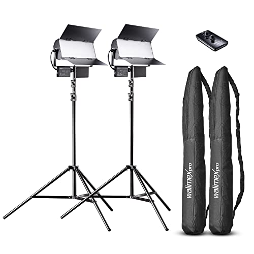 Walimex pro LED Sirius 160 Daylight 2er Set mit Stativ + Fernbedienung - 2x 65W Daylight Flächenleuchte, Studioleuchte, 2x 65 Watt 6000 Lumen, 5600K, dimmbar, mit Fernbedienung, für Foto + Video Walimex pro LED Sirius 160 Daylight 2er Set mit Stativ + Fernbedienung - 2x 65W Daylight Flächenleuchte, Studioleuchte, 2x 65 Watt 6000 Lumen, 5600K, dimmbar, mit Fernbedienung, für Foto + Video von Walimex pro
