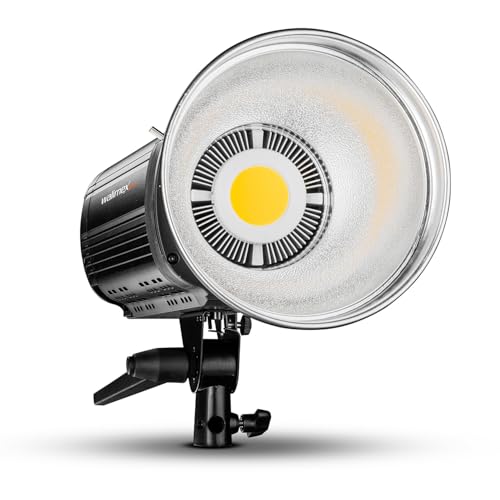 Walimex pro Niova 200 Plus Daylight dimmbare LED Videoleuchte mit Bowens-Reflektor & Soft Diffusor I Studiolicht mit COB LED-Technologie I 5600 K, CRI=93 I Leuchtstärke verstellbar von 10-100% von Walimex pro