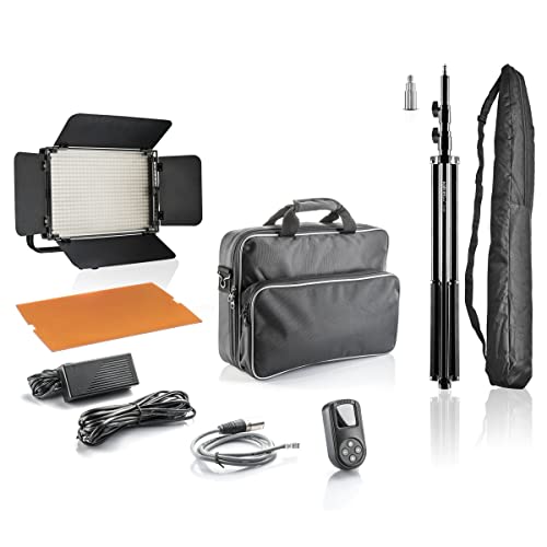 Walimex pro Niova 600 Plus Bi Color + WT-806 Lampenstativ – Set aus LED Videoleuchte Dauerlicht Flächenleuchte 36 Watt 600 LED dimmbar 3200-5600K CRI 97 DMX + Fernbedienung + Lichtstativ Walimex pro Niova 600 Plus Bi Color + WT-806 Lampenstativ – Set aus LED Videoleuchte Dauerlicht Flächenleuchte 36 Watt 600 LED dimmbar 3200-5600K CRI 97 DMX + Fernbedienung + Lichtstativ von Walimex pro