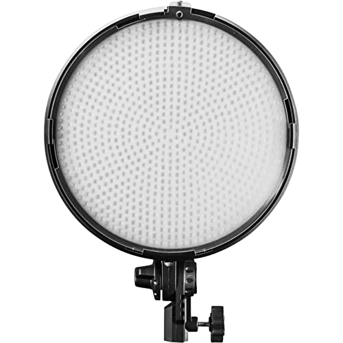 Walimex pro Niova 800 Plus Round Daylight – LED Videoleuchte Dauerlicht Flächenleuchte, 50 Watt, 800 LED, dimmbar, 5600K, 6.200 Lux/1m, CRI ≥ 90 Ra, Fernbedienung, 2X NP-F, mit Softbox erweiterbar von Walimex pro