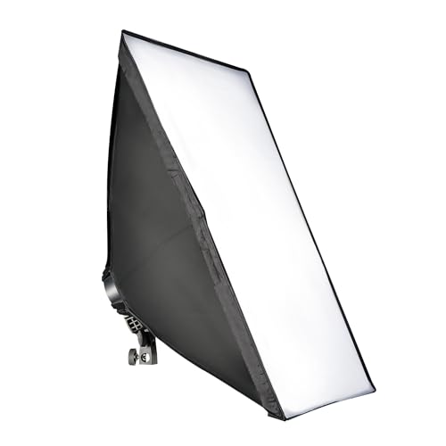 Walimex pro Octagon Softbox 50x70cm inkl. 4 Stück 35W Daylight LED (5.000K), passendem Diffusor & Tasche, CRI 90+, neigbar um ca. 135°, ideal für Fotografie und Video von Walimex pro