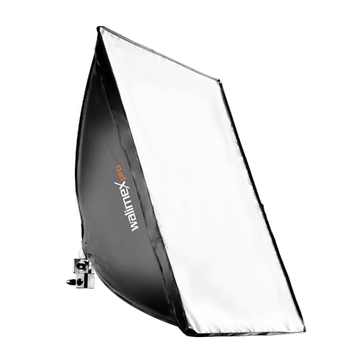 Walimex pro Softbox Octagon 40x60cm mit 35W Daylight LED, 5000K Tageslicht, Starke 4.250 Lumen, CRI 90+, neigbar um ca. 135°, inkl. Diffusor und Tasche, ideal für Foto- und Videoaufnahmen von Walimex pro