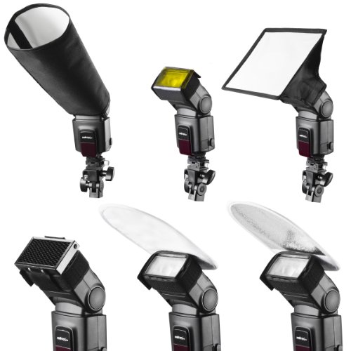 Walimex pro Systemblitz Lichtformer Set inkl. Softbox, Farbfilter, Wabe und Reflektor von Walimex pro