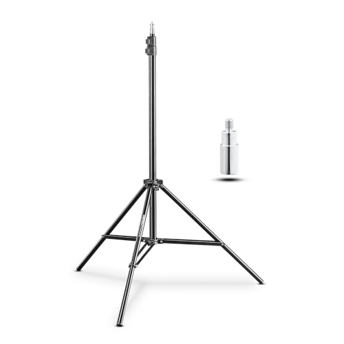 Walimex pro WT-803 Lampenstativ 208cm - kompaktes leichtes Lichtstativ aus Aluminium, Höhe max. 208 cm Traglast 3,5 kg für Fotografie Studio Mobil Video Blitz Softbox Ringlicht, mit Tasche + Adapter Walimex pro WT-803 Lampenstativ 208cm - kompaktes leichtes Lichtstativ aus Aluminium, Höhe max. 208 cm Traglast 3,5 kg für Fotografie Studio Mobil Video Blitz Softbox Ringlicht, mit Tasche + Adapter von Walimex pro