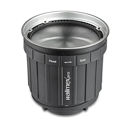 Walimex pro Zoomspot Vorsatz 2X Bowens Mount - Stufenlos Verstellbares Spotlicht von 12° bis 40°, für LEDs bis 350W, Hitzebeständig bis 100°C, Kompatibel mit Bowens/Walimex Pro-Anschlüssen von Walimex pro