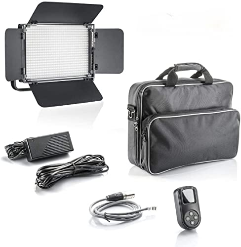 Walimex pro dimmbare LED Flächenleuchte Niova 600 Plus Bi-Color + Akku Slots I Videoleuchte & Fotolicht 36W, 3200-5600K, 4200LM I Studiolicht & mobiles Dauerlicht I Streaming Licht + Fernbedienung Walimex pro dimmbare LED Flächenleuchte Niova 600 Plus Bi-Color + Akku Slots I Videoleuchte & Fotolicht 36W, 3200-5600K, 4200LM I Studiolicht & mobiles Dauerlicht I Streaming Licht + Fernbedienung von Walimex pro