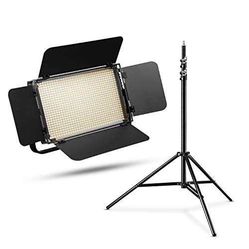 Walimex pro dimmbare LED Flächenleuchte Niova 900 Plus Bi-Color + Lampenstativ I Videoleuchte & Fotolicht 54W, 3200-5600K, 6.300LM I Studiolicht & mobiles Dauerlicht I Streaming Licht + Fernbedienung Walimex pro dimmbare LED Flächenleuchte Niova 900 Plus Bi-Color + Lampenstativ I Videoleuchte & Fotolicht 54W, 3200-5600K, 6.300LM I Studiolicht & mobiles Dauerlicht I Streaming Licht + Fernbedienung von Walimex pro