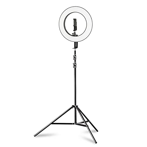 Walimex pro dimmbares LED Ringlicht 23W mit Stativ I Ringleuchte mit einzeln schaltbaren Sektoren I 380 Bi Color Kameralicht & Selfie Licht I mit Zubehör + Tasche I kompatibel mit vielen Stativen Walimex pro dimmbares LED Ringlicht 23W mit Stativ I Ringleuchte mit einzeln schaltbaren Sektoren I 380 Bi Color Kameralicht & Selfie Licht I mit Zubehör + Tasche I kompatibel mit vielen Stativen von Walimex pro