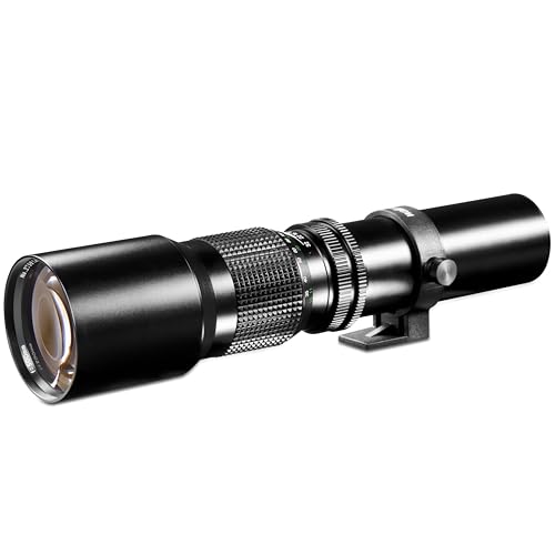 Walimex 17370 500mm 1:8,0 CSC-Objektiv für Sony E-Mount Bajonett schwarz (manueller Fokus, für Vollformat Sensor gerechnet, Filterdurchmesser 67mm, mit ausziehbarer Gegenlichtblende) von Walimex