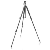 Walimex Mantona Basic Scout Makro Fotostativ, Kamerastativ bis 153cm, ideal für Makro durch umkehrbare + 2. kurze Mittelsäule, sehr vielseitig für Outdoor Fotografie und DSLR Kamera, kompakt stabiles Stativ, 43080, Arbeitshöhe: 150 cm (1017994) von Walimex