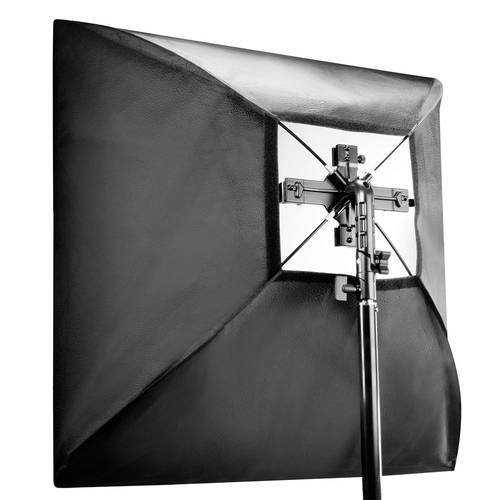 Walimex Set 4f. Blitzhalter inkl. Softbox 60x60cm 18655 Blitzhalterung von Walimex