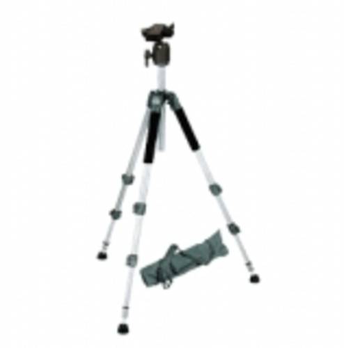Walimex WAL-6702 + Kopf FT-00 Dreibeinstativ 1/4 Zoll, 3/8 Zoll Arbeitshöhe=60 - 156cm Silber inkl. Walimex WAL-6702 + Kopf FT-00 Dreibeinstativ 1/4 Zoll, 3/8 Zoll Arbeitshöhe=60 - 156cm Silber inkl. von Walimex