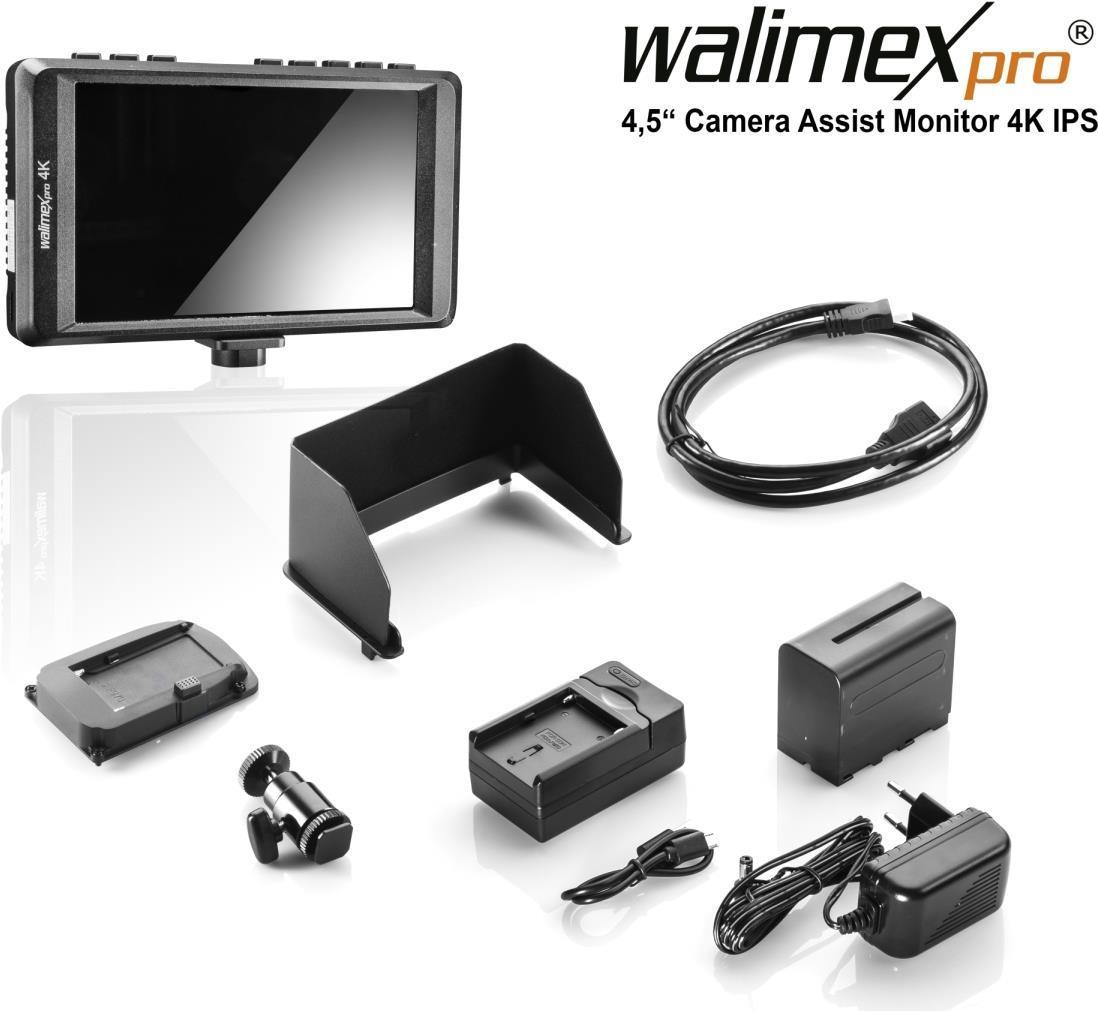 Walimex pro 4.5 Camera Assist Monitor 4K IPS Set (22030) - Sonderposten von Walimex