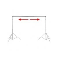 Walimex pro Teleskop Hintergrundstange - 225-400 cm, belastbar bis 6 kg - mit Spigot-Anschlüssen - Transportabel, stufenlos ausziehbar - Ideal für Stoffhintergründe, perfekt für mobile Studios (1016336) von Walimex