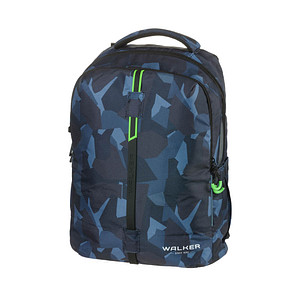 Walker Schulrucksack Elite 2.0 Camo Kunstfaser anthrazit/blau von Walker