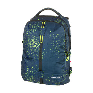 Walker Schulrucksack Elite 2.0 Neon Splash Kunstfaser blau/gelb von Walker