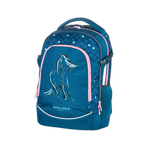 Walker Schulrucksack Fame 2.0 Lucky Horse Kunstfaser dunkelblau von Walker