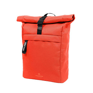 Walker Schulrucksack Roll Top Kunstfaser rot von Walker