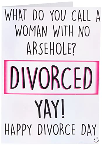 Divorce Karten Geschieden Karte Happy Divorce Asshole Lustig Karten Neuheit Karten Swearing Karte Bester Freund Karte nur Geschieden, Divorce Tag PC485 von Wall Smart Designs