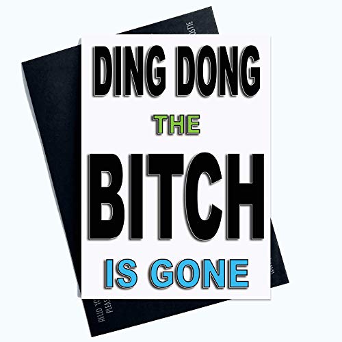 Divorce Karten Seperation Karten Lustig Karten Ding Dong The Bitch Ist Gone Karte für Ihn Banter Friend Karte Just Geschieden, Divorce Tag PC669 von Wall Smart Designs