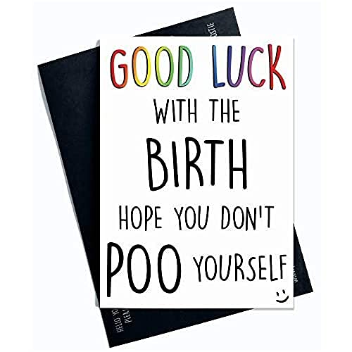 Glückwunschkarte zum Geburtstag, unanständig, Glück, mit Geburt, Hoffnung, You Don't Poo Yourself Inappropriate Karten für Neugeborene und Babyparty, PC456 von Wall Smart Designs