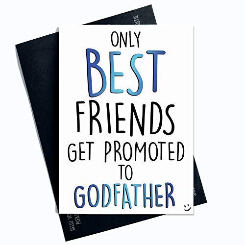 Godfather Karte Heiratsantrag Karten Beste Freunde Promoted To Godfather Pateneltern Karte Will You Be My Godfather Bester Freund Taufe Karten PC462 von Wall Smart Designs