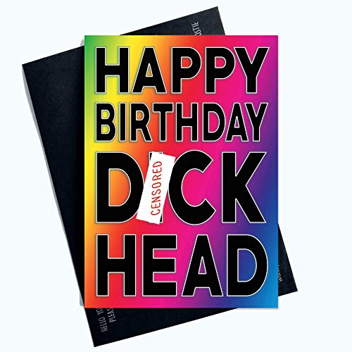 Lustig Geburtstags Karten Grußkarten Happy Birthday Dickhead Husband Karten Boyfriend Karten Friend Karte Kollege Geschenk Grob Banter Scherz PC673 von Wall Smart Designs