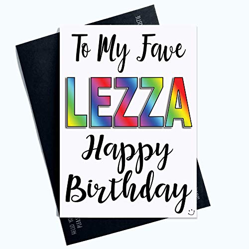 Lustig Grußkarten Lesben Karte Homosexuell Geschenk Bester Freund Karten Geburtstagsgeschenk Happy Birthday To My Lieblings Lezza Neuheit-Scherz Spaß Humor PC667 von Wall Smart Designs