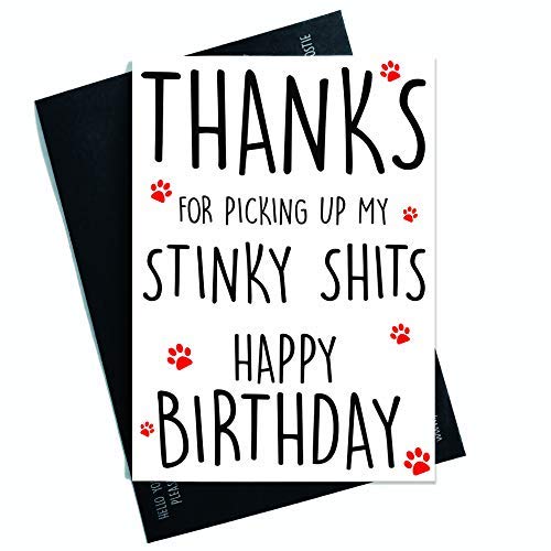 Lustig Happy Birthday Karte aus den Hund Karte für Ihn Haustier Karte Hundeliebhaber Karte Geburtstagskarte, Karte für Hund Vater, Vater Karte, Hund Vater Karte PC548 von Wall Smart Designs