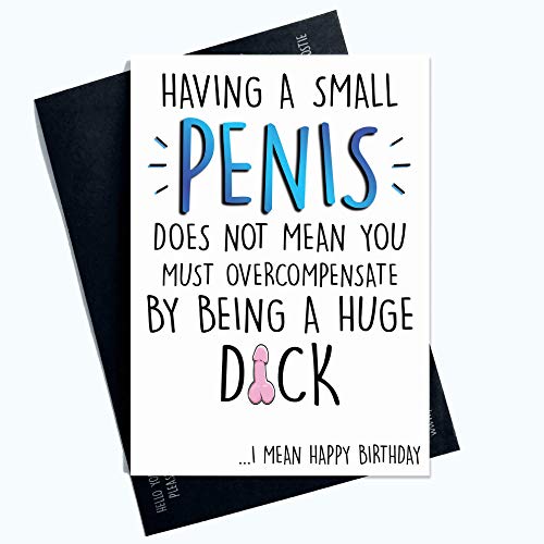 Lustig Karten Lustig Grußkarten Boyfriend Husband Karte Penis Karten Grob Banter Witz Humor Happy Birthday Kollege Coworker Friend PC599 von Wall Smart Designs