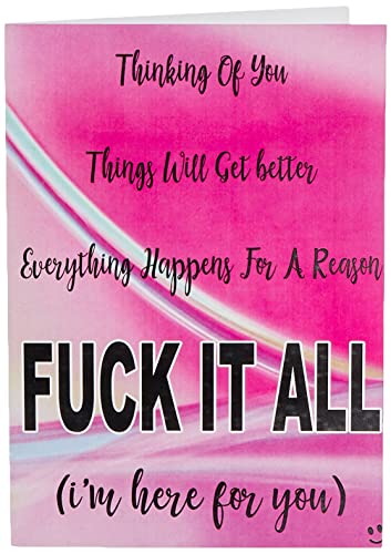Lustig Thinking Of You Karten Cheer Me Up Karte Bester Freund Karte F Ck It All Erwachsenen Humor Swearing Karten I'M Here For You Karten Banter Pc492 von Wall Smart Designs