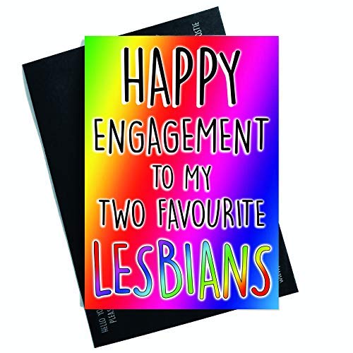 Lustig Verlobung Karten Lesben Verlobung Karten Homosexuell Verlobung Karten Friend Karten Happy Verlobung To My Zwei Bevorzugte Lesbians Lustig PC549 von Wall Smart Designs