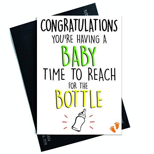 Lustige Schwangerschaftskarten, Glückwunschkarte zum Geburt, für Babyparty, Neugeborene, PC472 von Wall Smart Designs