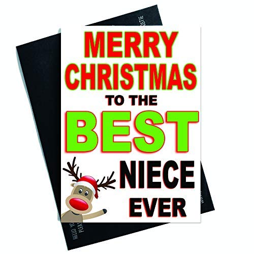 Nichte Weihnachtskarten Frohe Weihnachten Karten Beste Nichte Ever Karten Weihnachten Karten Family Karten Happy Weihnachtskarten für Nichte Geschenk PC558 von Wall Smart Designs