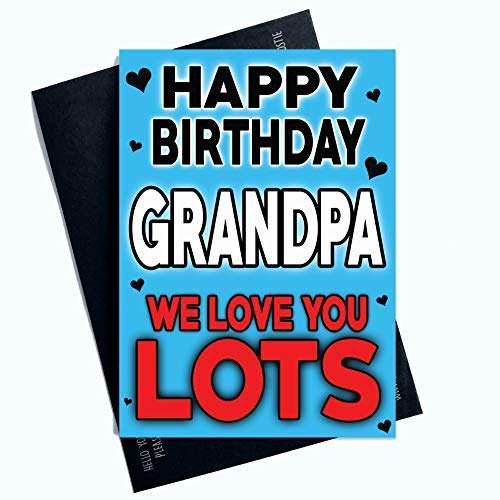 Opa Geburtstags Karten Grußkarten für Opa von Enkel Geburtstags Karten für Großeltern Opa We Liebe Dich Zahlreiche PC754 von Wall Smart Designs