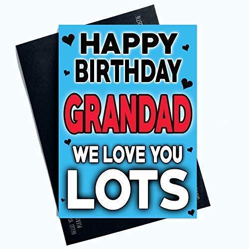 Opa Geburtstags Karten Grußkarten für Opa von Enkel Geburtstags Karten für Großeltern Opa We Liebe Dich Zahlreiche PC755 von Wall Smart Designs
