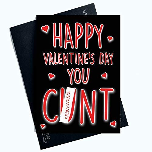 Rude Lustige Valentinstag Karten Lustig Grußkarten für Ihn Profanity Karten für Ihn Valentins Karte für Boyfriend Girlfriend Husband Verlobte Verlobte Lgbtq Lgbt Geschenk Komödien Cunty PC690 von Wall Smart Designs