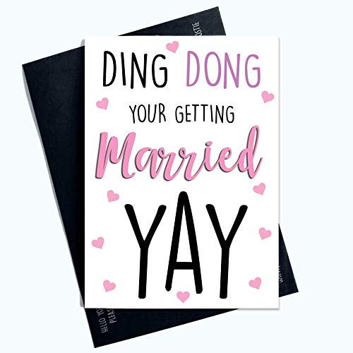 Verlobung Karten Feier Karten Ding Dong Ihr Getting Married Lustig Verlobung Karte Bester Freund Karte Hochzeitskarte Marriage PC606 von Wall Smart Designs