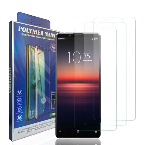 WallDector Stücke Schutzfolie kompatibel mit Sony Xperia 1 ii, Gehärtetem Glas Härtegrad 9H Schutzfolie, Blasenfrei,Panzerfolie, Glas Folie, Displayschutzfolie für Sony Xperia 1 ii [3 Stück] von IYVYI