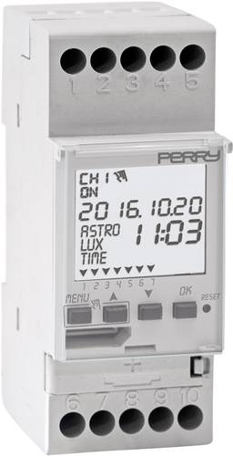 Wallair 1IO4091 Zeitschaltuhr digital Wochenprogramm 3500W IP20 Astro-Funktion, Dämmerungsfunktion von Wallair