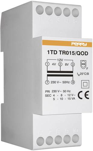 Wallair 1TDTR015/QOD15VA Klingel-Transformator 4 V, 8 V, 12V von Wallair