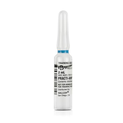 Wallcur Practi-Ampulle 2mL (Packung mit 100) - Simulationsprodukt für medizinisches Training von Wallcur