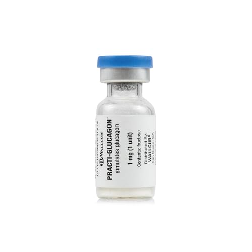 Wallcur Practi-Glucagon Pulver Refill 1mg/1mL Pulver Durchstechflasche (Packung mit 40) - Simulationsprodukt für medizinisches Training von Wallcur