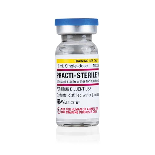 Wallcur Practi-Steriles Wasser 10mL (Packung mit 30) - Simulationsprodukt für medizinisches Training von Wallcur