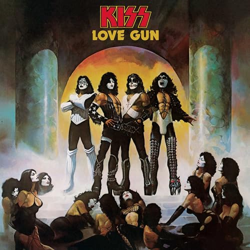 Kiss - Love Gun (Exclusive Tangerine / Aqua Splatter Colored Vinyl) von Walmart Custom Casablanca