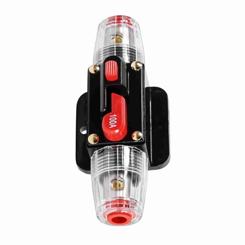 80A-Sicherungshalter, Sicherungshalter Zum Zurücksetzen des Leistungsschalters, Wasserfestes Hightech-Design, mit Einzigartigem Druckknopf-Reset Als Notausschalter, aus (100a) von Walmeck