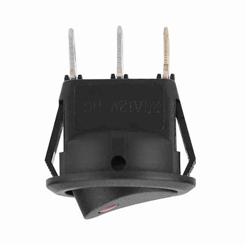 LED Illuminierte Rockerschalter, 12 V 3 Stifte mit LED-SPST-Ein-Aus-Ein-Aus für Auto Van Dash Boot Light Easy Setup, Kyhole Slot, LED-ON, 2 Stangen LED Illuminierte Rockerschalter, 12 V 3 Stifte mit LED-SPST-Ein-Aus-Ein-Aus für Auto Van Dash Boot Light Easy Setup, Kyhole Slot, LED-ON, 2 Stangen von Walmeck